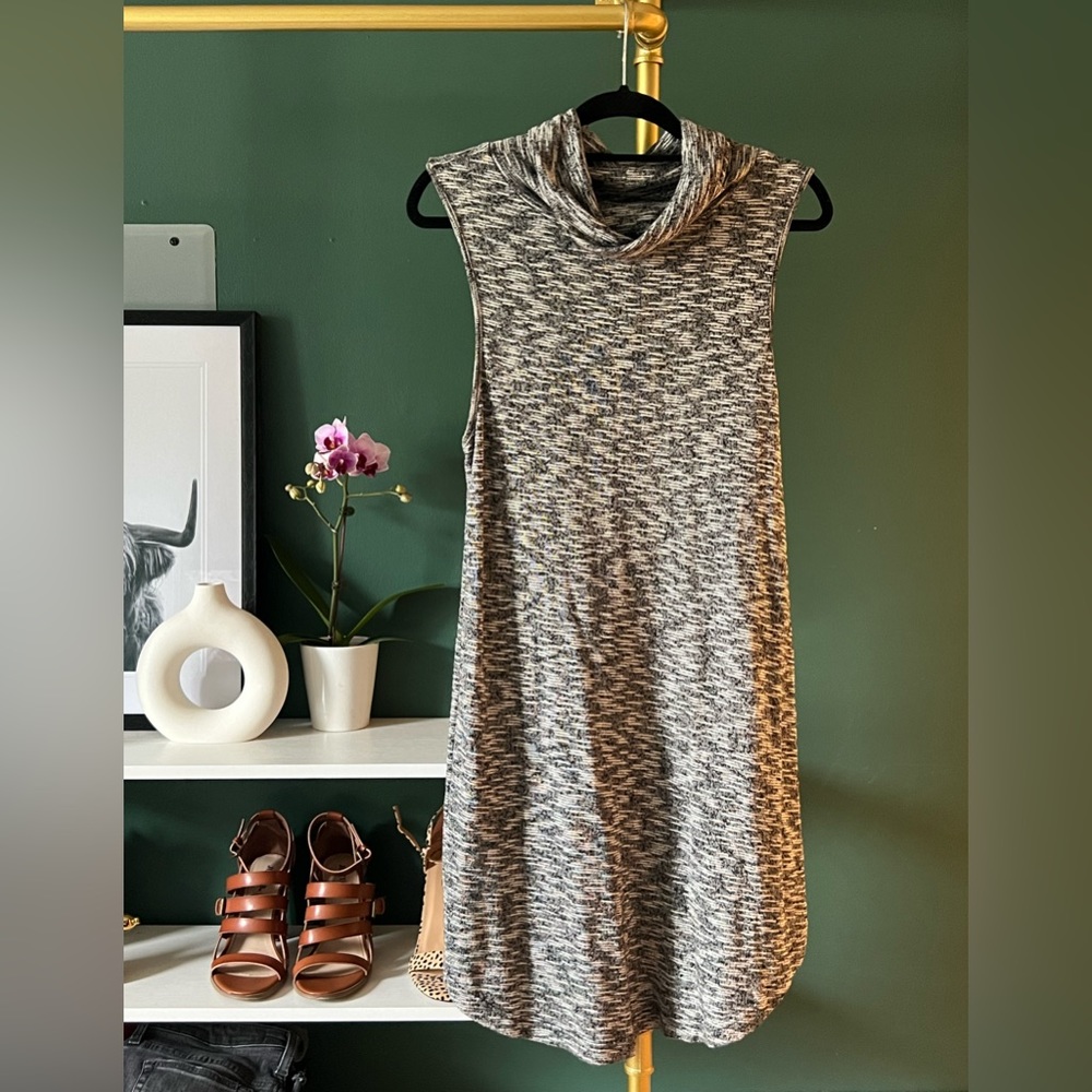 Cowl Neck Knit A-Line Dress - Picture 1 of 3